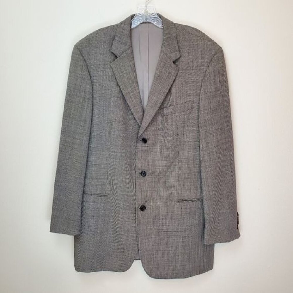Hugo Boss micro hounds tooth wool blend blazer